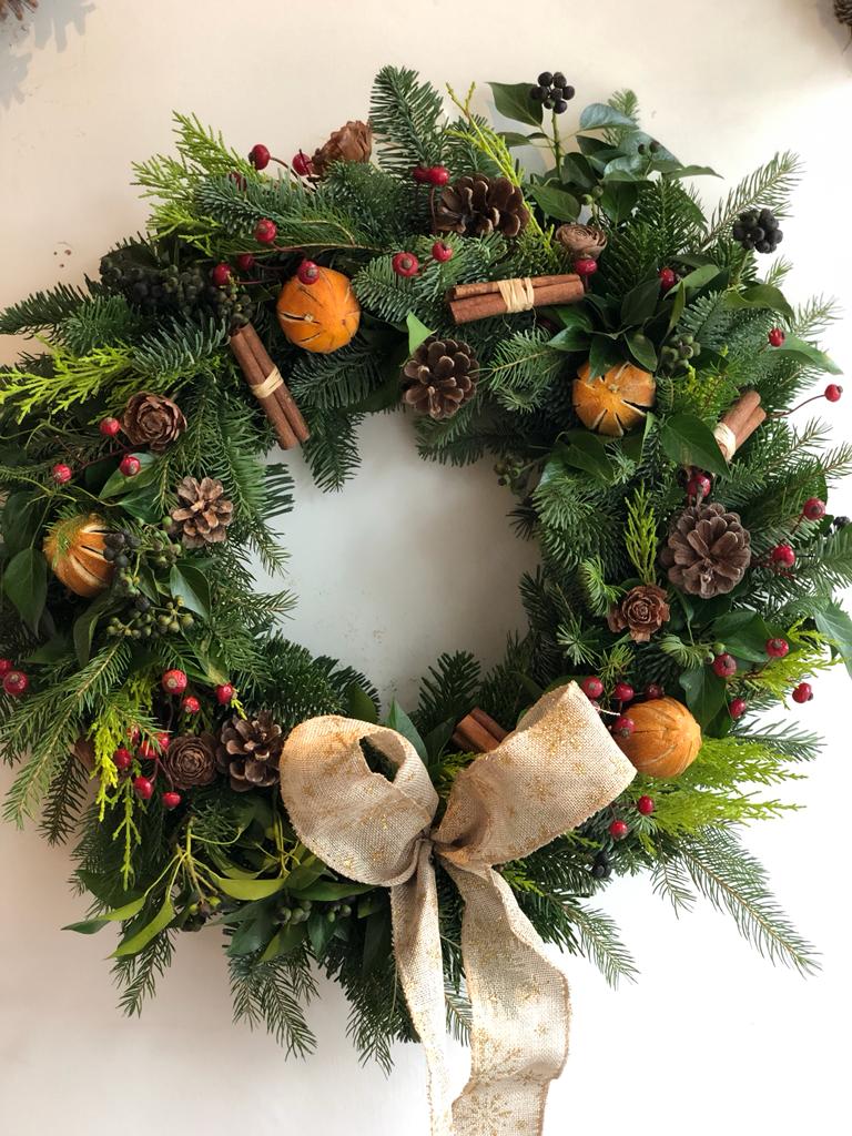 Christmas Wreath Workshop Booking Deposit - The Flower Pot Academy (£75 Total, £25 Deposit)