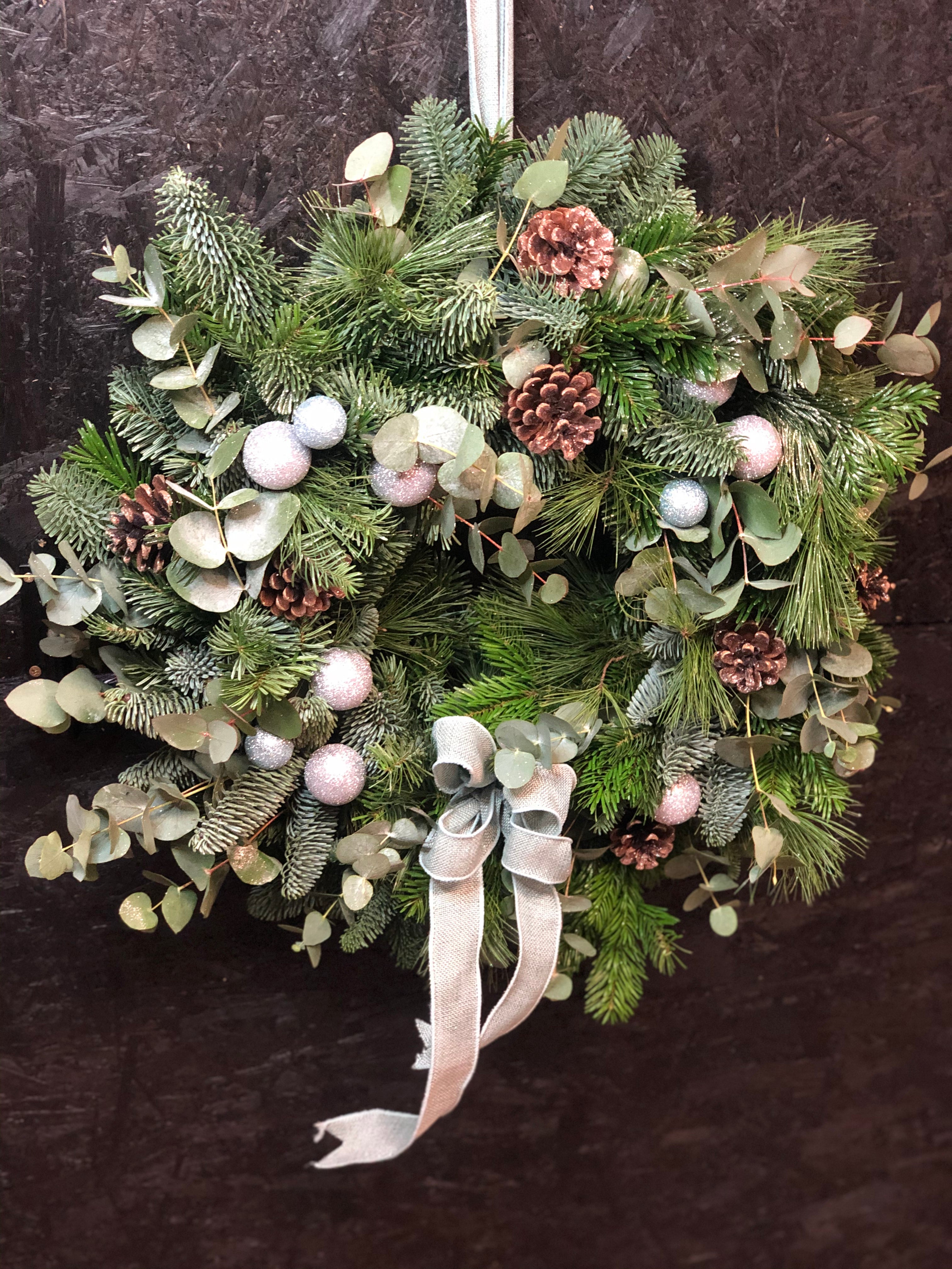 Christmas Wreath Workshop Booking Deposit - The Flower Pot Academy (£75 Total, £25 Deposit)