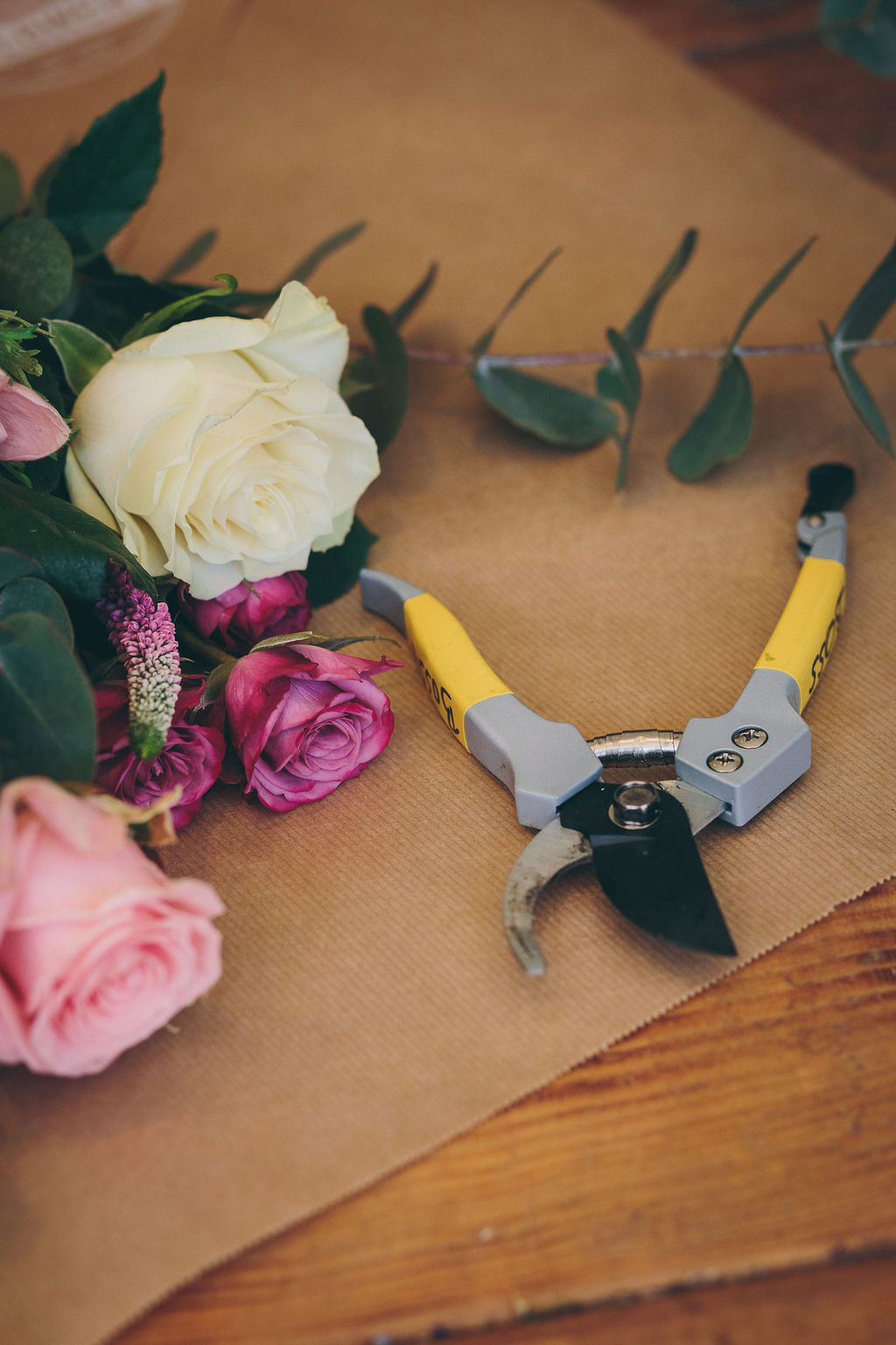 Workshop image for The Flower Pot Academy 6-Week Course by The Flower Pot Swindon LTD, featuring floral arrangements and tools.